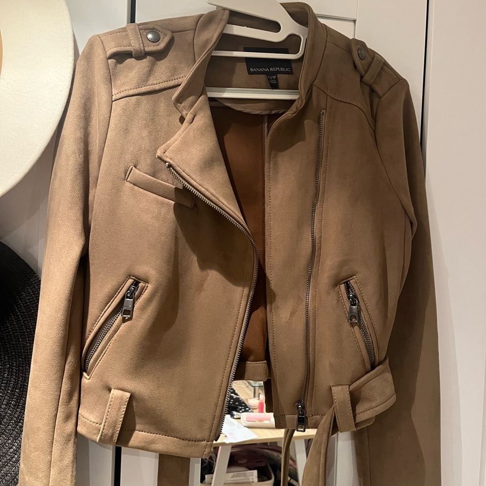 Banana Republic Faux Suede Motorcycle jacket size XS